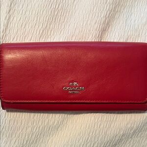 Coach Cherry Red Leather Wallet